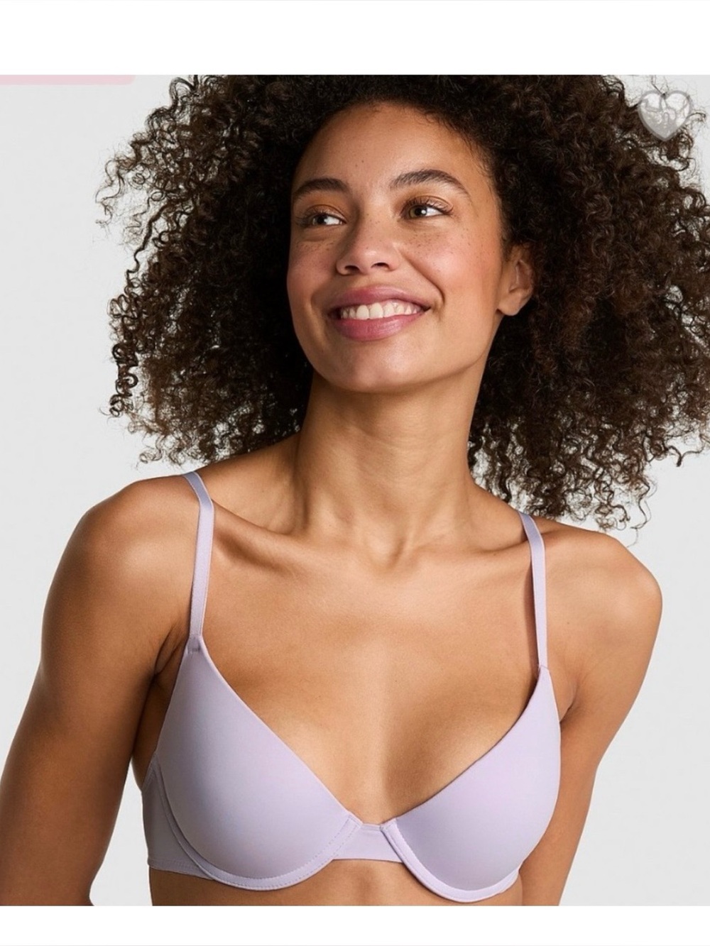 ✨Victoria’s Secret PINK Wear Everywhere Push-Up Bra NWT 36AA Purple Whisper 💜🩶🤍